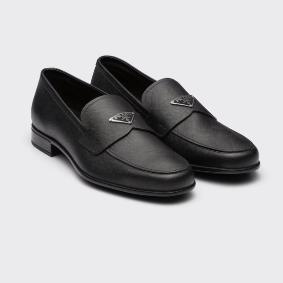 NEW PRADA Saffiano Leather Loafers - Men’s Size 12 (US) - Picture 1 of 5
